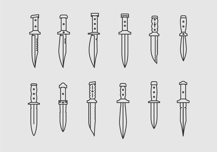 Bayonetas Y Cuchillos Tácticos vector