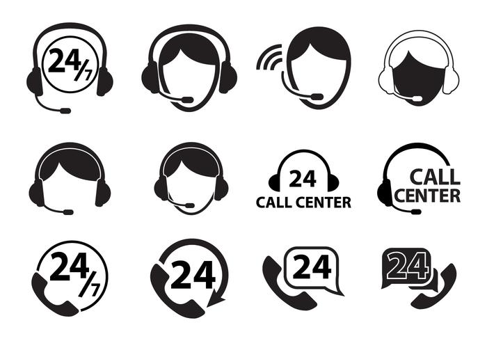 Call Center Icon Set vector