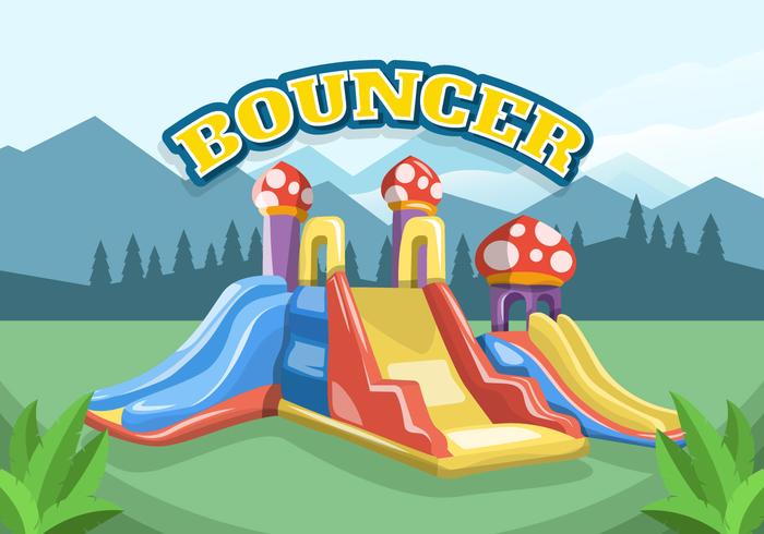 Colorfull Bouncer para niños ilustración vectorial vector