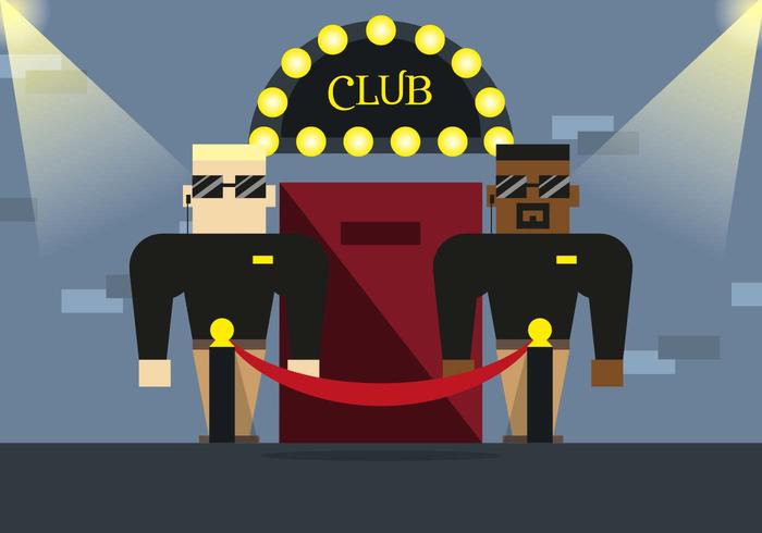 Bouncer Club Illustration Vector