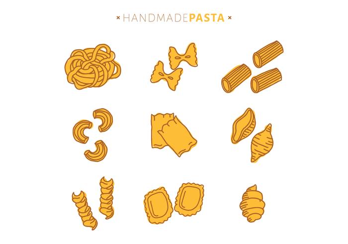 Brown And Yellow Pasta vector