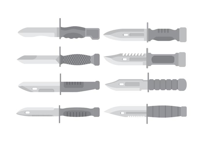 Bayonet Icon Set vector