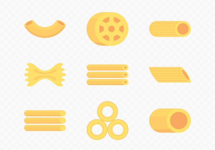 Dry Macaroni Icons vector