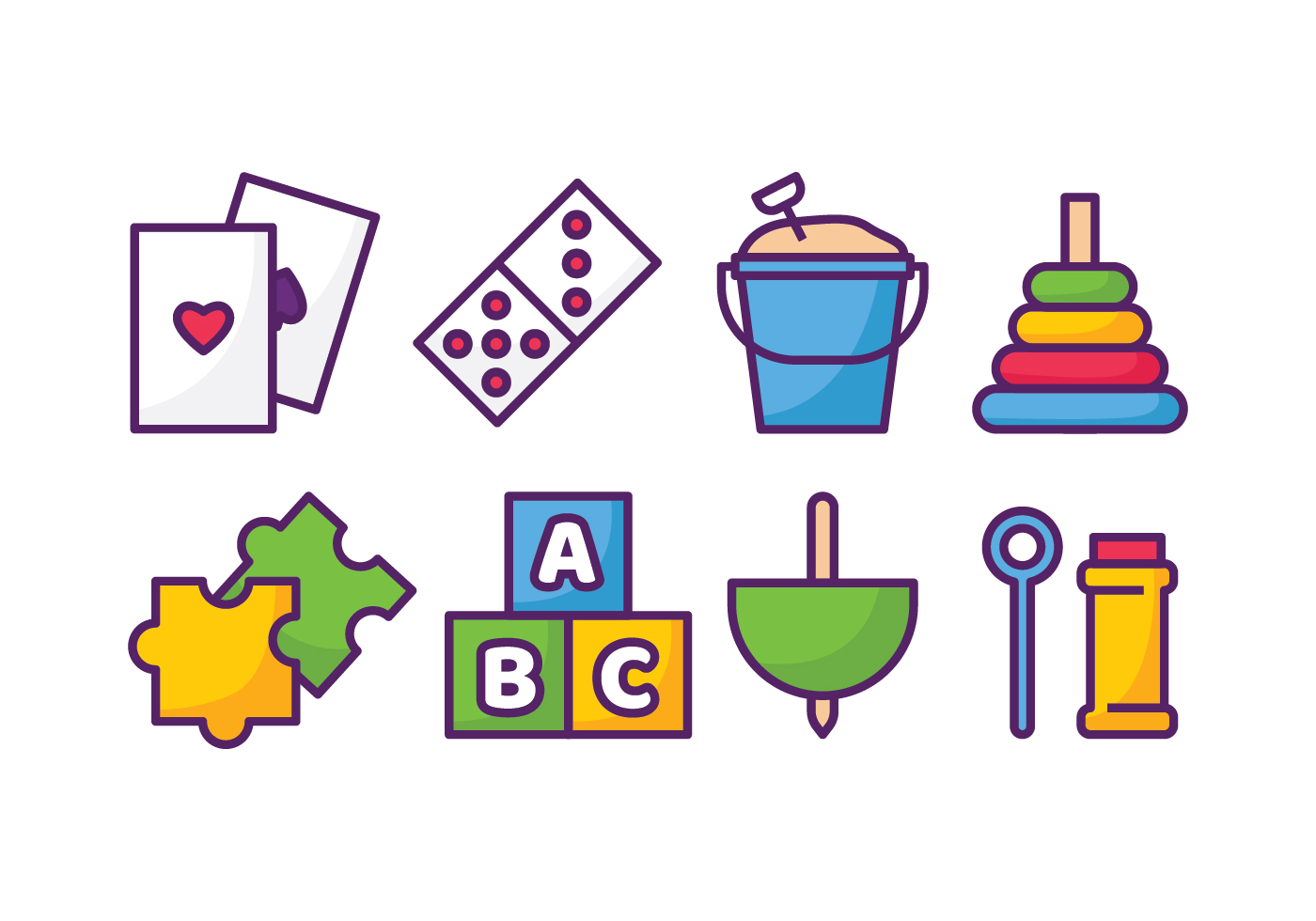 Toys Icon Set 160163 Vector Art at Vecteezy
