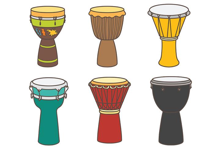 Djembe Vector Iconos