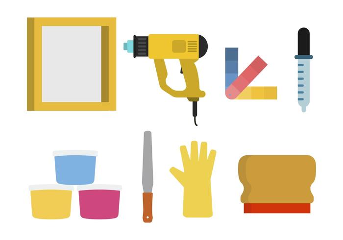 Download Flat Screen Printing Tool Vectors 160178 Vector Art at Vecteezy