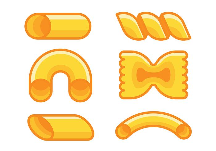 Iconos del vector de los macarrones