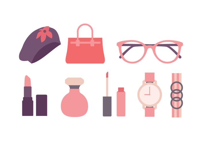 Paquete de Iconos de Moda Mujer vector