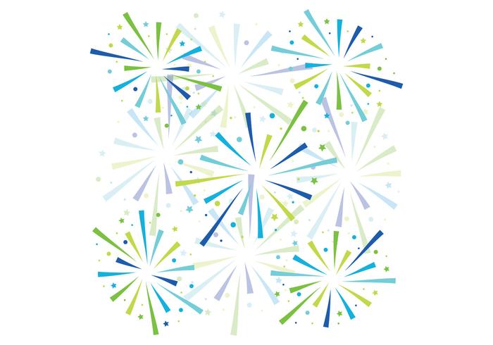 Blue Fireworks Background vector