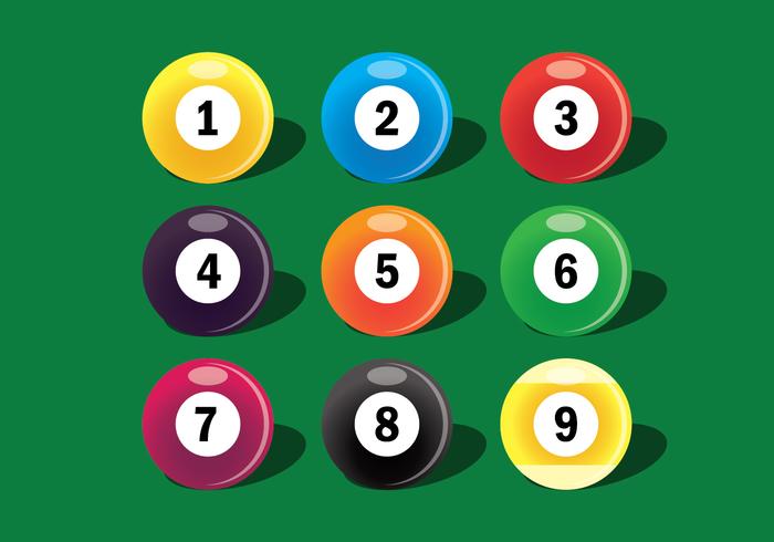 9 Ball Icons Set vector