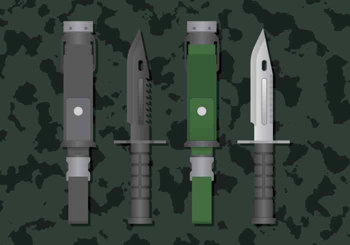 Bayonet Sharp Metal Ilustración vector