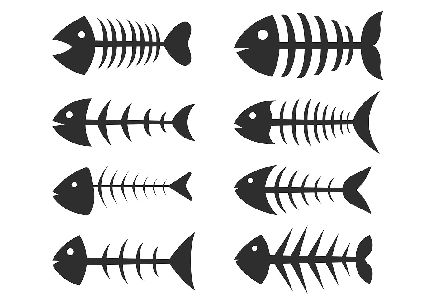 Download Set Of Fishbone Icons - Download Free Vectors, Clipart ...