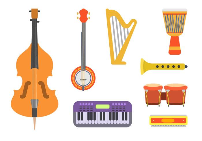 Flat Music Instrument Vectors