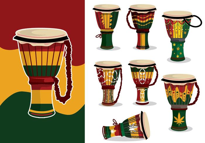 Djembe Reggae Variación vector