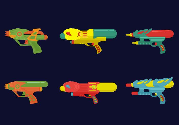 Colección de armas de agua ilustración vectorial vector