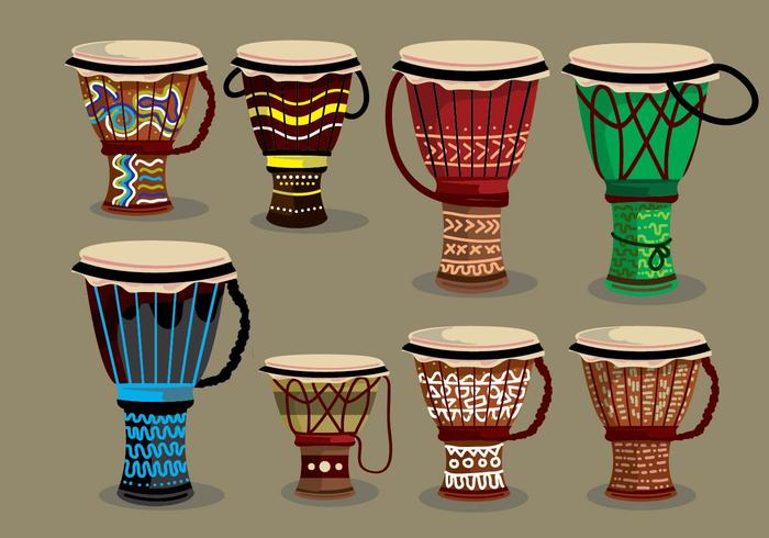 Djembe Étnica Ilustración vector