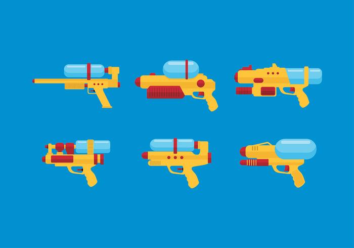 Water Gun Set Free Vector Water Gun Set Free Vector