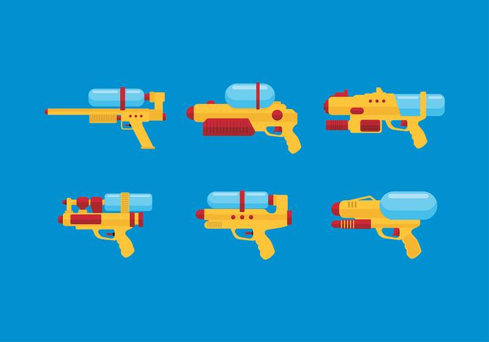 Water Gun Set Free Vector