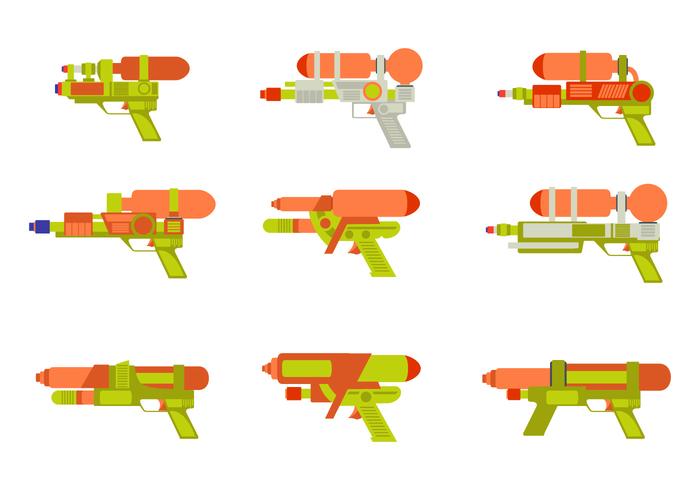 Vector plano de la pistola de agua