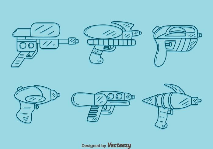 Sketch Watergun Collection Vector