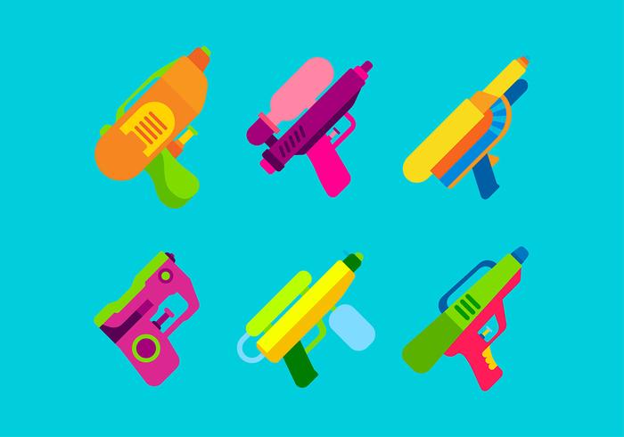 Watergun Set Free Vector