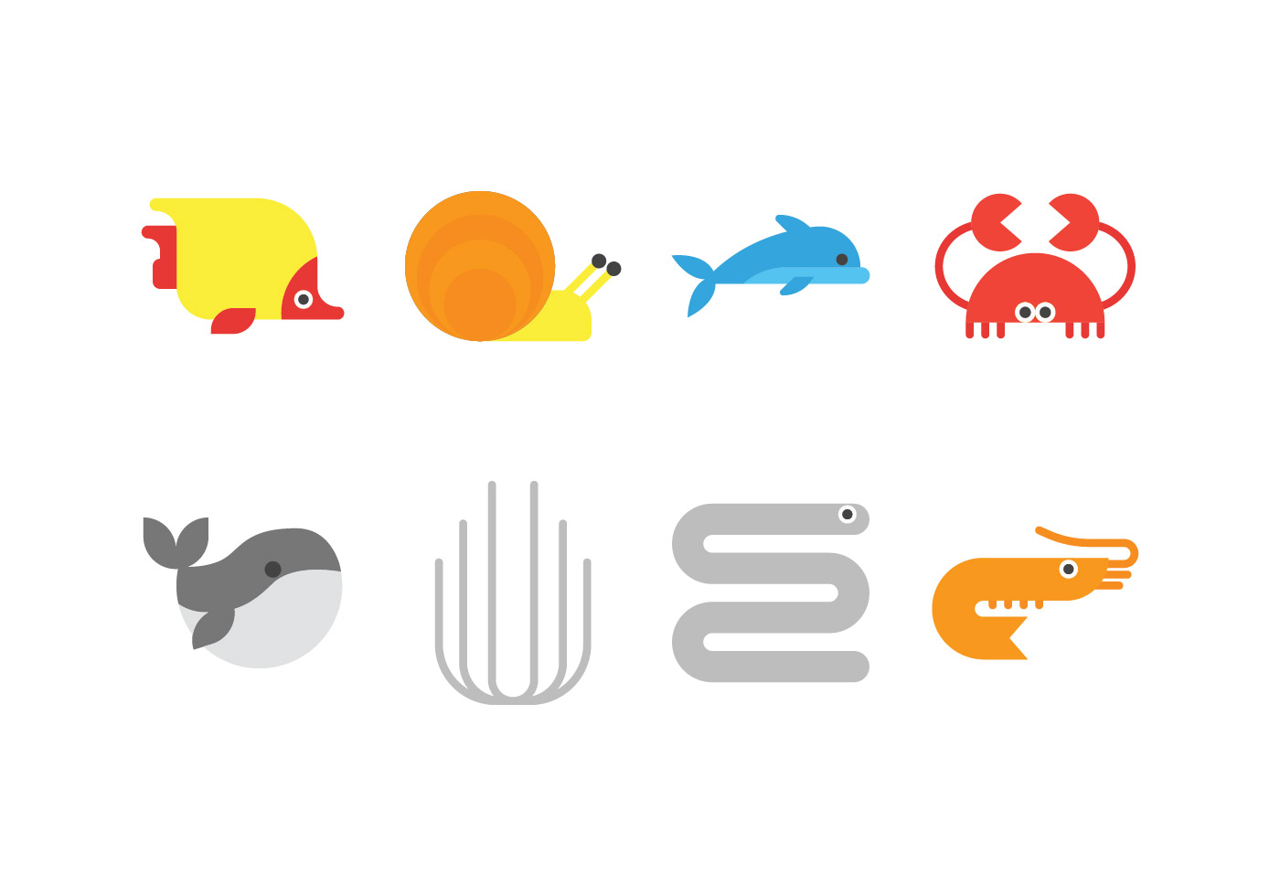 Download Sea life vector icons 160359 - Download Free Vectors ...
