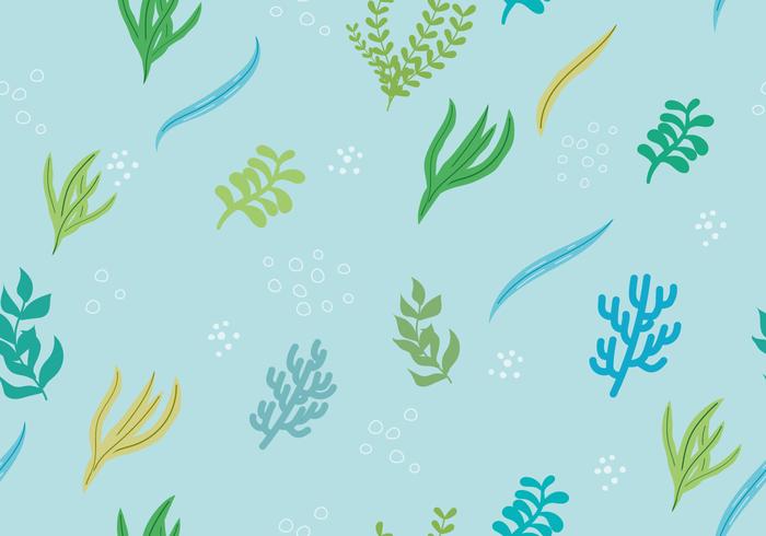 Seamless Marine Plants Background vector