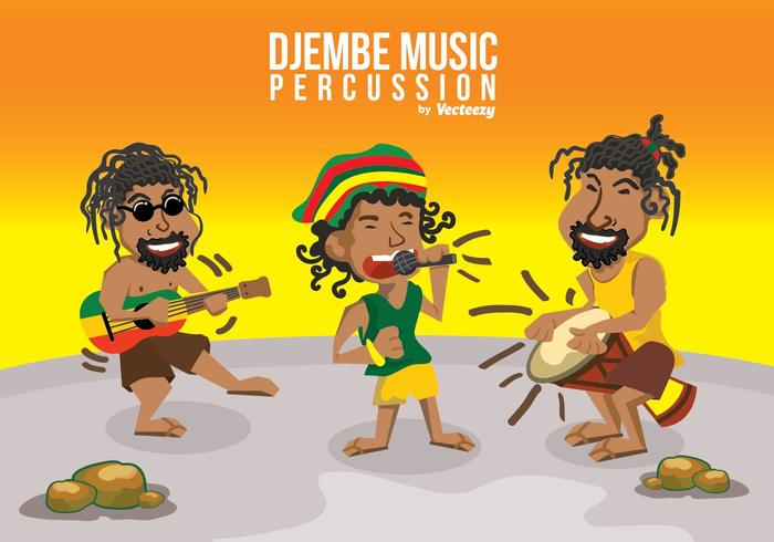 percusión música djembe vector