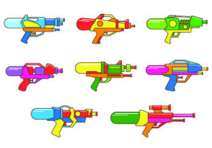 Set Of Watergun Vectors 