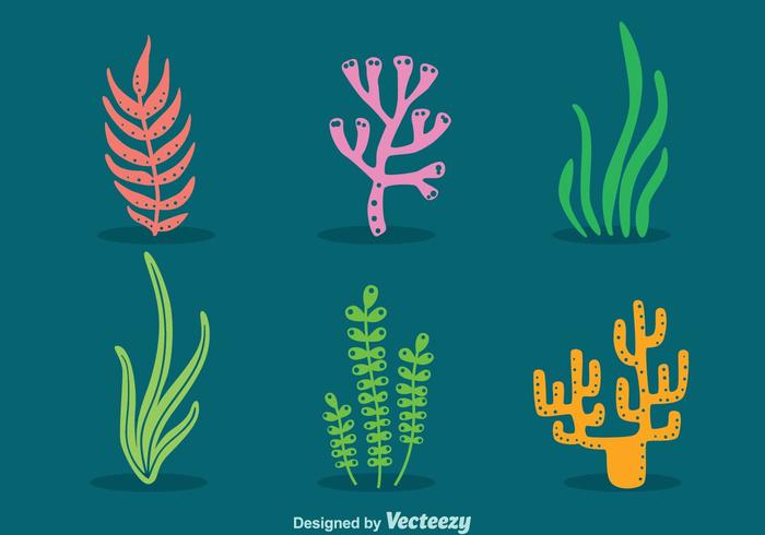 Sea Weed And Coral Vector