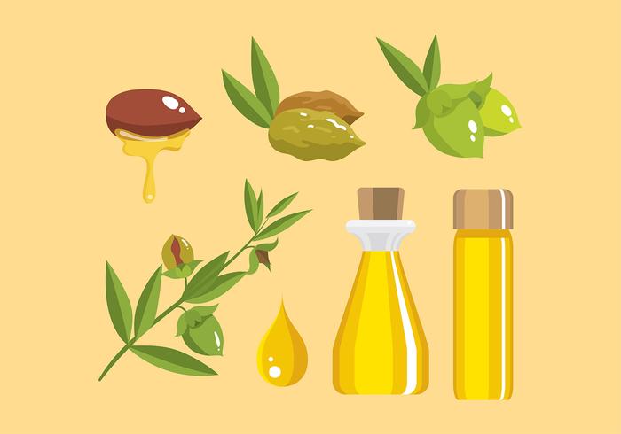 Jojoba Product Flat Free Vector