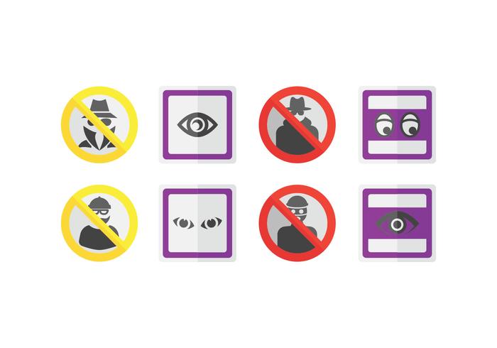 Neighborhood watch icon signs vector