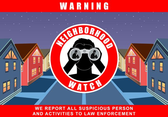 Neighborhood Watch Program Vector 