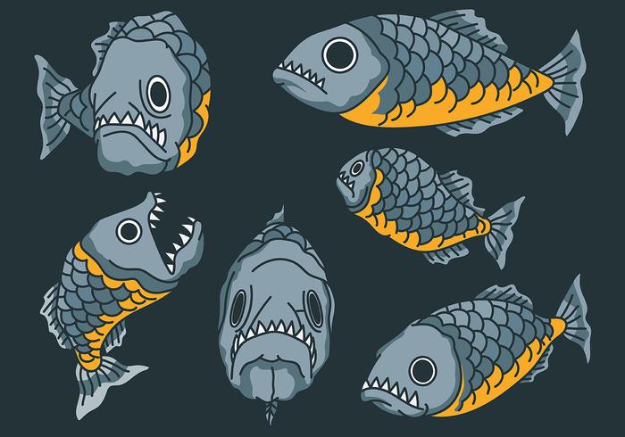 Piranha Vector Icons