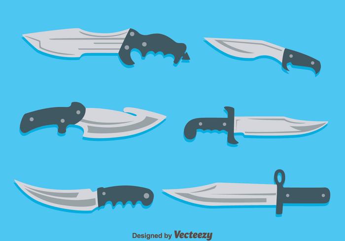 Bayonet Collection On Blue Vector