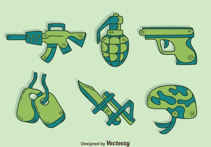 Hand Drawn Military Element Vector