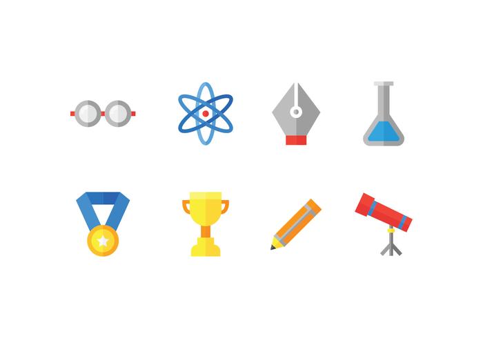 School and education set icons vector