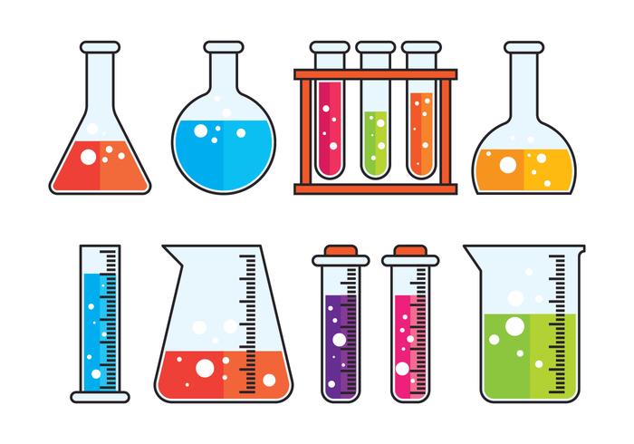 Chemical Flask Set vector