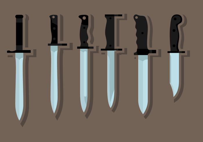 Flat Bayonet Knife  vector