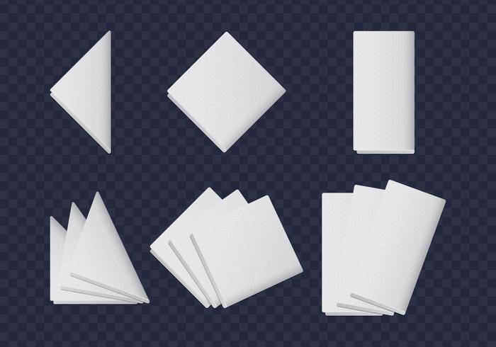 White Napkins Collections vector