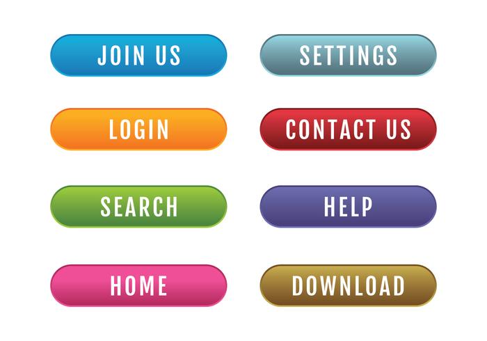 Website Button Set vector