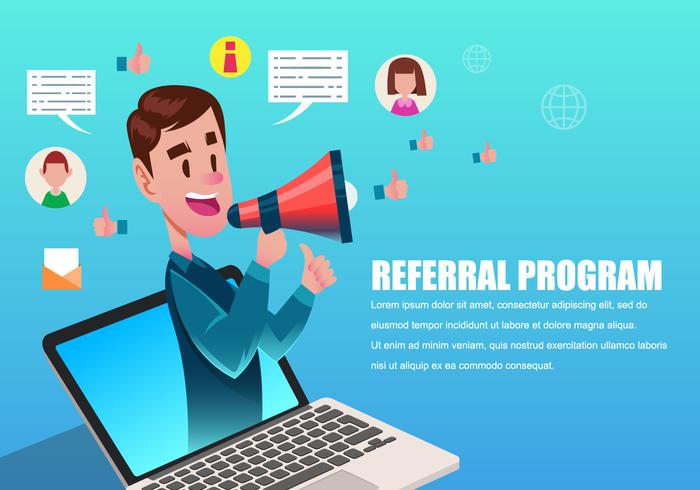 Concept For Referral Program Vector