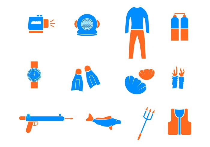 Spearfishing Diving Equipment vector