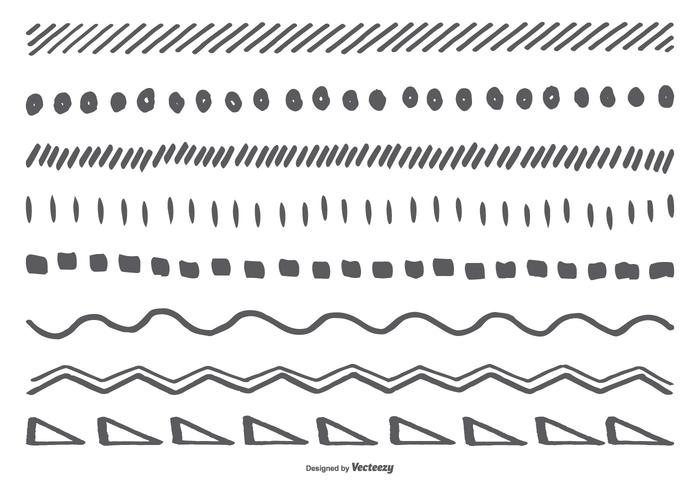 Hand Drawn BordersDividers Collection vector