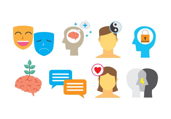 Psychologist Icon Set  vector