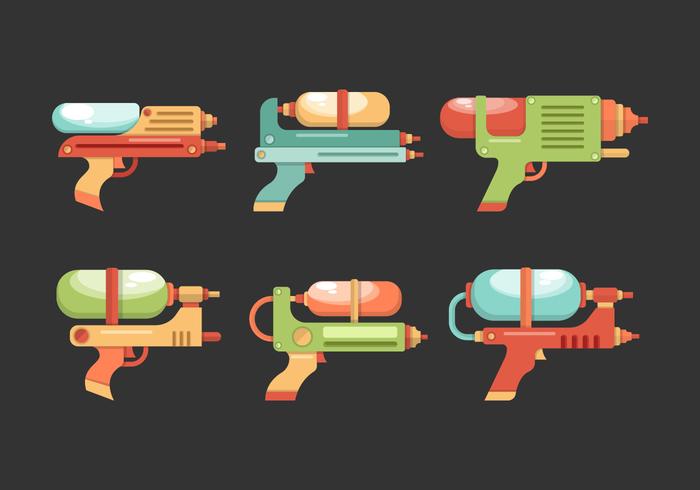 Colección de armas de agua ilustración vectorial vector