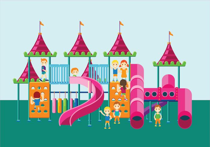 Colorful Playground or Jungle Gym for Childrens vector