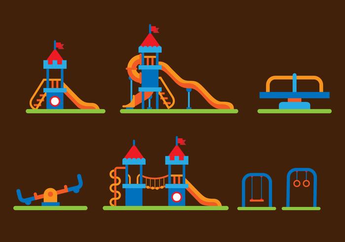 Flat Jungle Gym Vectors 