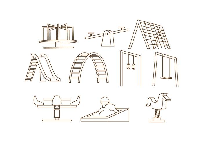 Free Playground Line Icon Vector