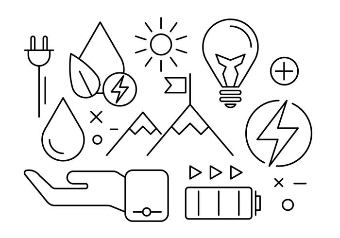 Elementos vectoriales ambientales lineales vector